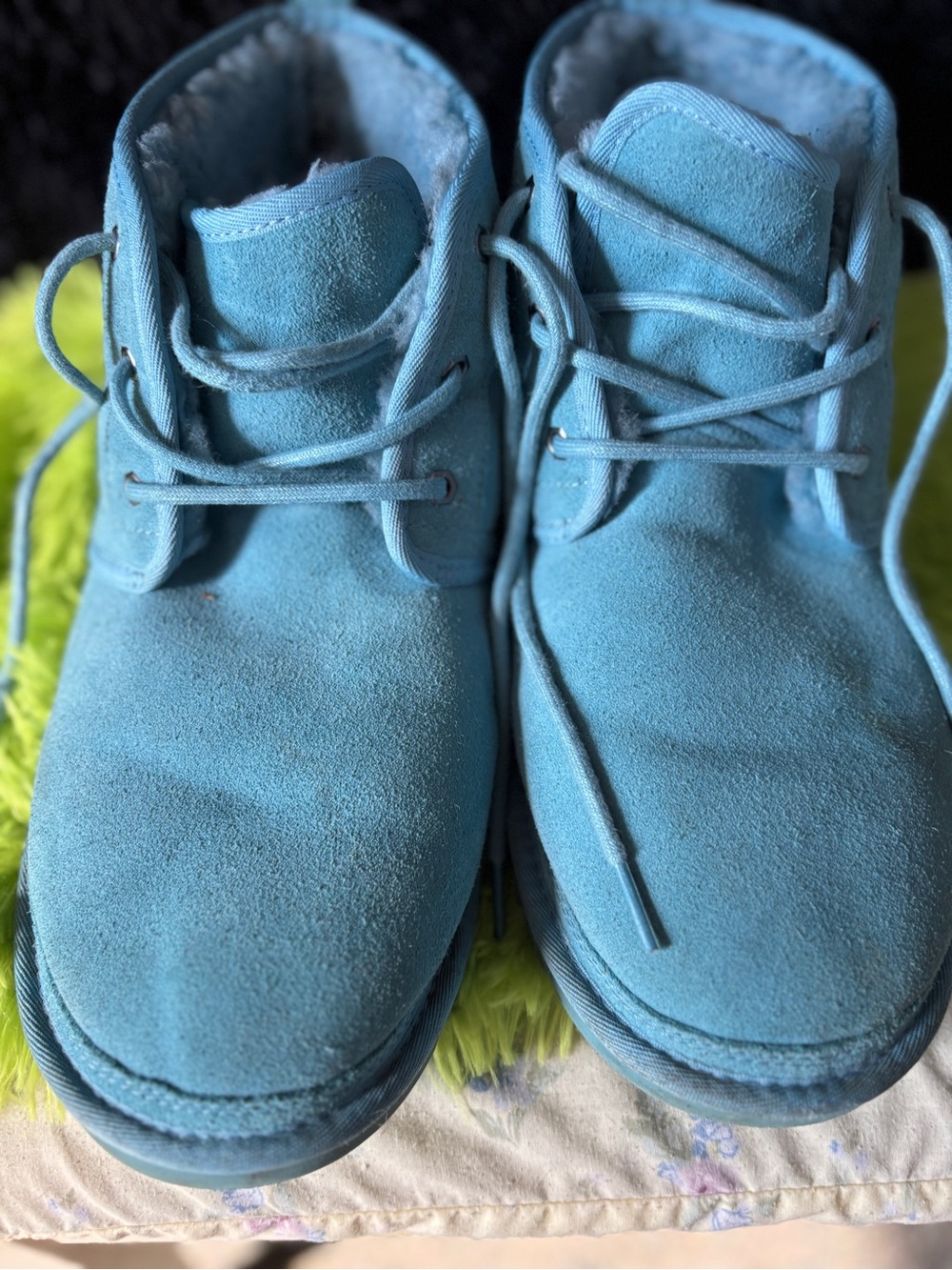 UGG Men's Light Blue Suede Chukka Boots